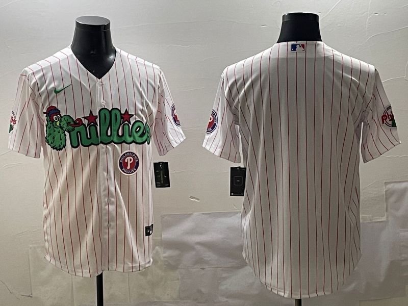 Men Philadelphia Phillies Blank White Stripe Joint Name 2025 Nike MLB Jersey style 2->philadelphia phillies->MLB Jersey